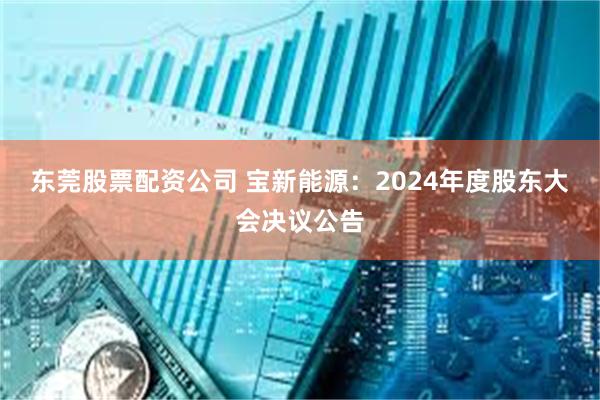 东莞股票配资公司 宝新能源：2024年度股东大会决议公告